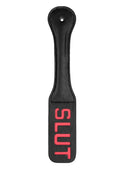 Ouch! Leather Paddle "Slut" - Black