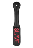 Ouch! Leather Paddle "Slave" - Black