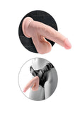 King Cock Triple Density Cock with Swinging Balls 7in - Vanilla