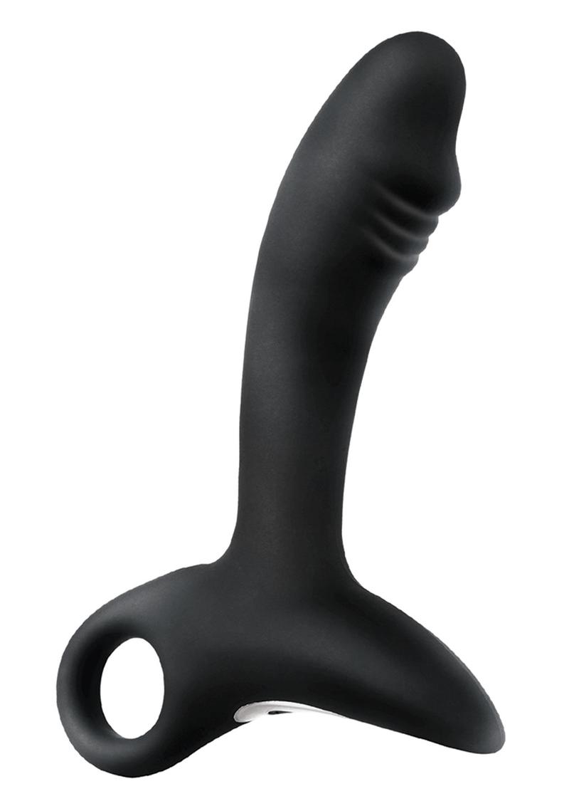 Anal-Ese Collection Rechargeable Vibrating Silicone Alpha Probe #3 - Black