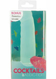Addiction Cocktails Vibrating Silicone Dildo 5.5in - Mint Mojito