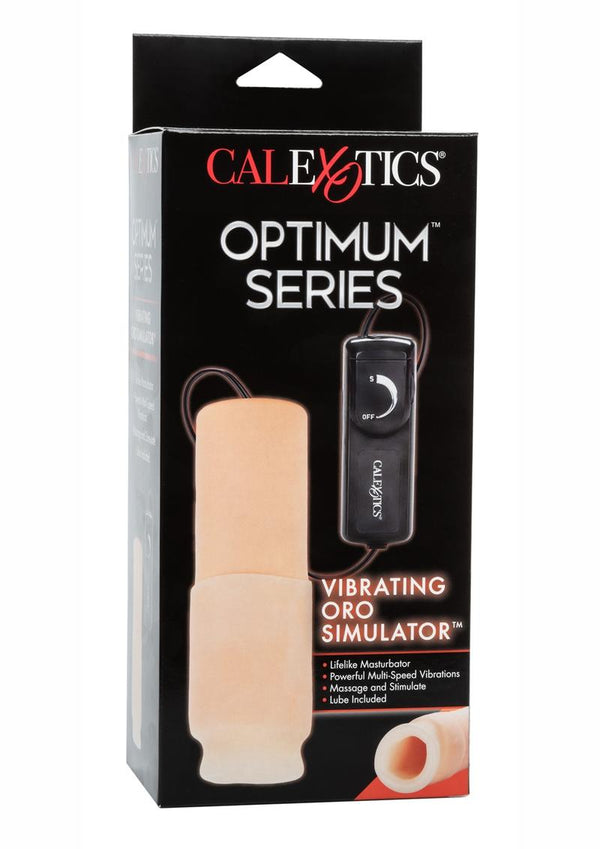 Optimum Series Vibrating Oro Simulator Masturbator with Wired Remote Control - Vanilla