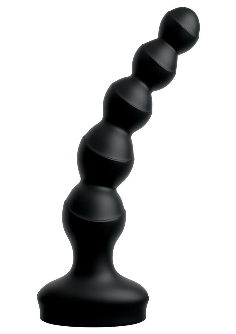3Some Wall Banger Silicone Rechargeable Anal Beads with Remote Control - Black