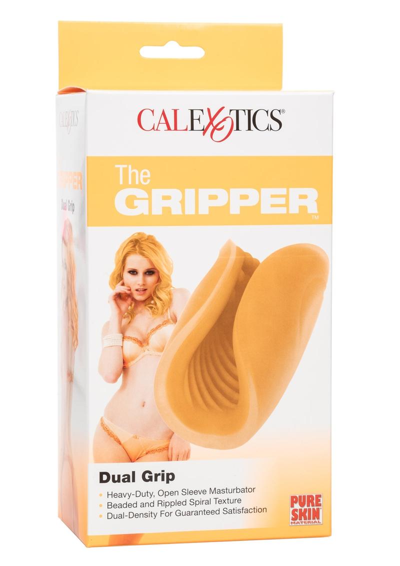 The Gripper Dual Grip Masturbator - Dual Ended - Orange