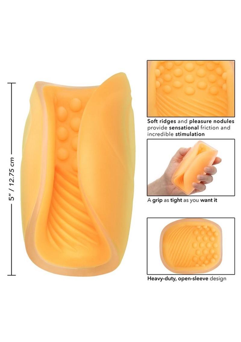 The Gripper Dual Grip Masturbator - Dual Ended - Orange