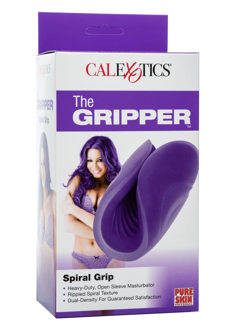The Gripper Spiral Grip Masturbator - Dual Ended - Purple