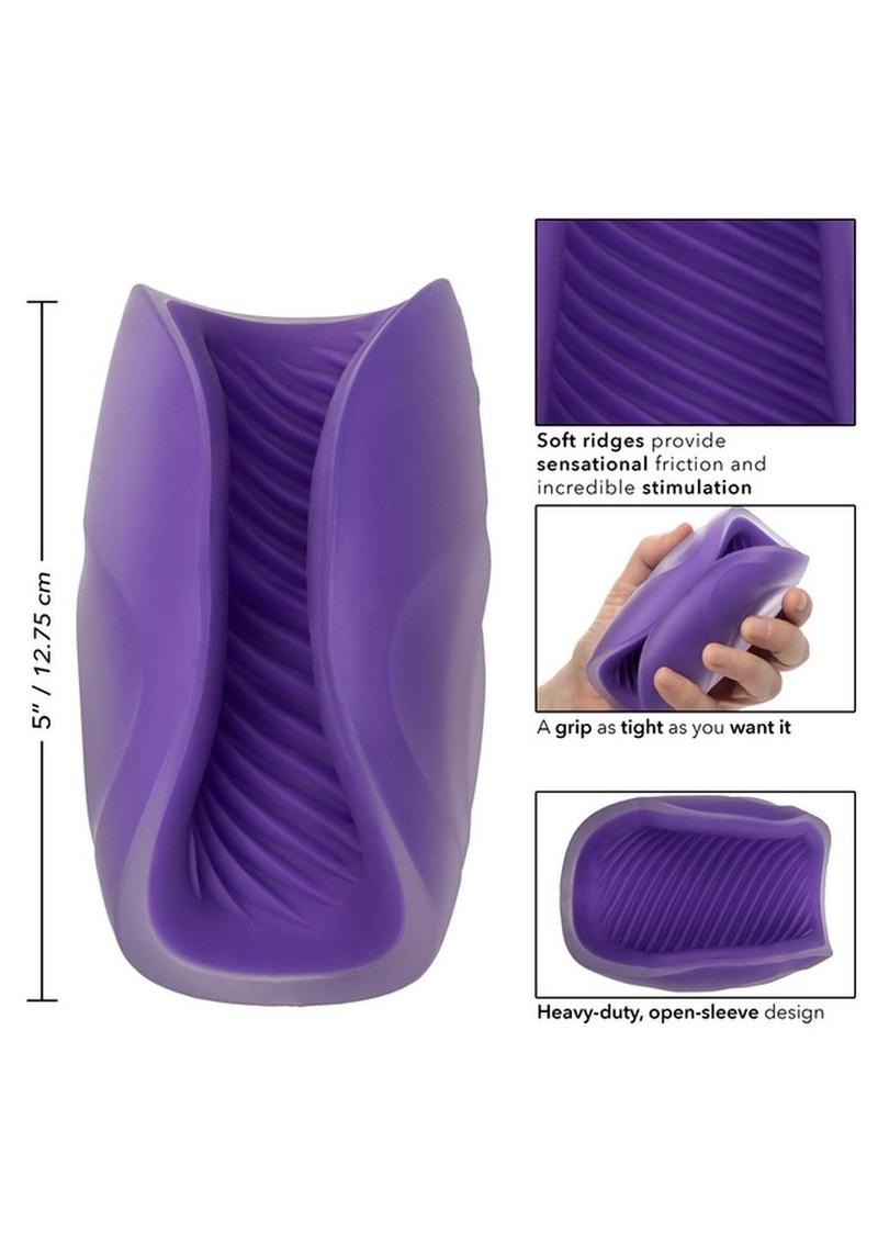 The Gripper Spiral Grip Masturbator - Dual Ended - Purple