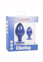 Cheeky Silicone Textured Anal Plugs Large/Small (Set of 2) - Purple