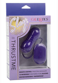 Slay #Thrustme Silicone Rechargeable Thrusting Rotating Egg Vibrator with Remote Control - Purple