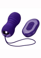 Slay #Thrustme Silicone Rechargeable Thrusting Rotating Egg Vibrator with Remote Control - Purple