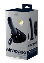 VeDO Strapped Silicone Rechargeable Vibrating Strap On with Remote Control - Just Black