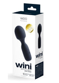 VeDO Wini Silicone Rechargeable Mini Wand Massager - Just Black