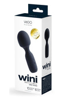 VeDO Wini Silicone Rechargeable Mini Wand Massager - Just Black