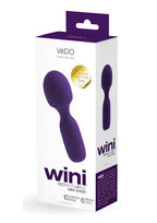 VeDO Wini Silicone Rechargeable Mini Wand Massager - Deep Purple