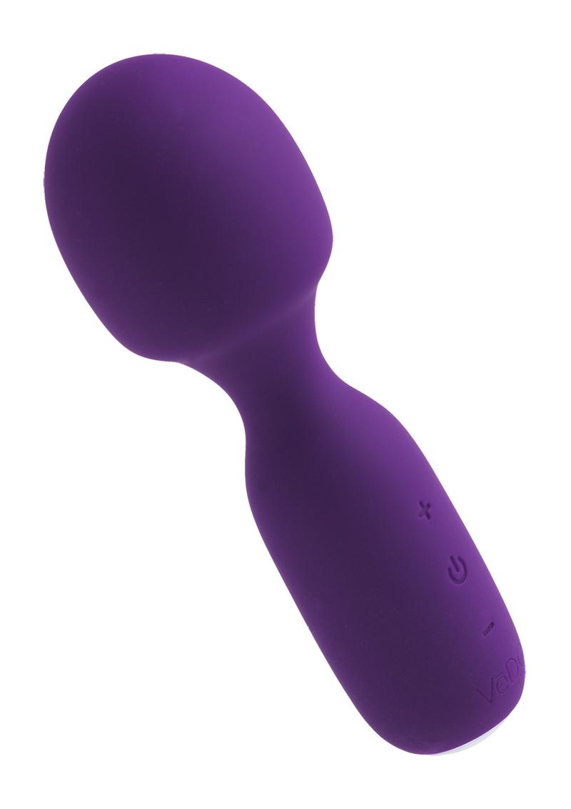 VeDO Wini Silicone Rechargeable Mini Wand Massager - Deep Purple