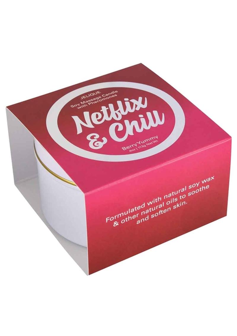 Jelique Massage Candle with Pheromone 4oz - Netflix & Chill Berry Yummy