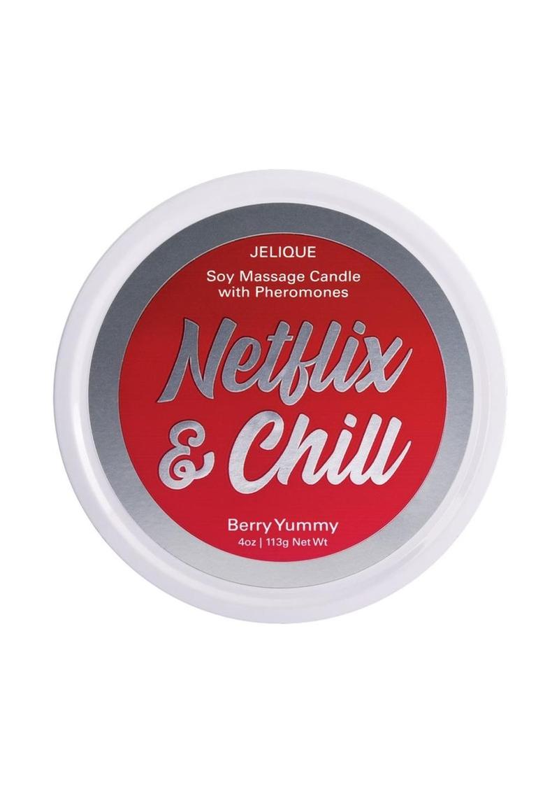 Jelique Massage Candle with Pheromone 4oz - Netflix & Chill Berry Yummy