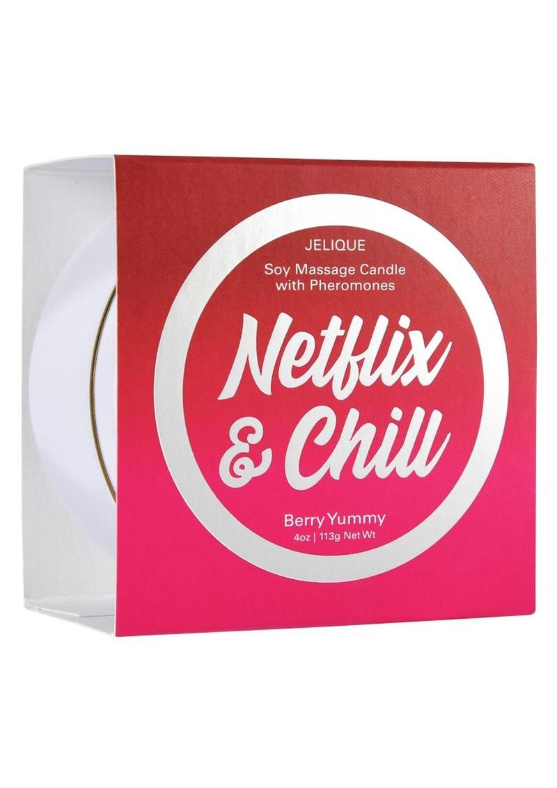 Jelique Massage Candle with Pheromone 4oz - Netflix & Chill Berry Yummy