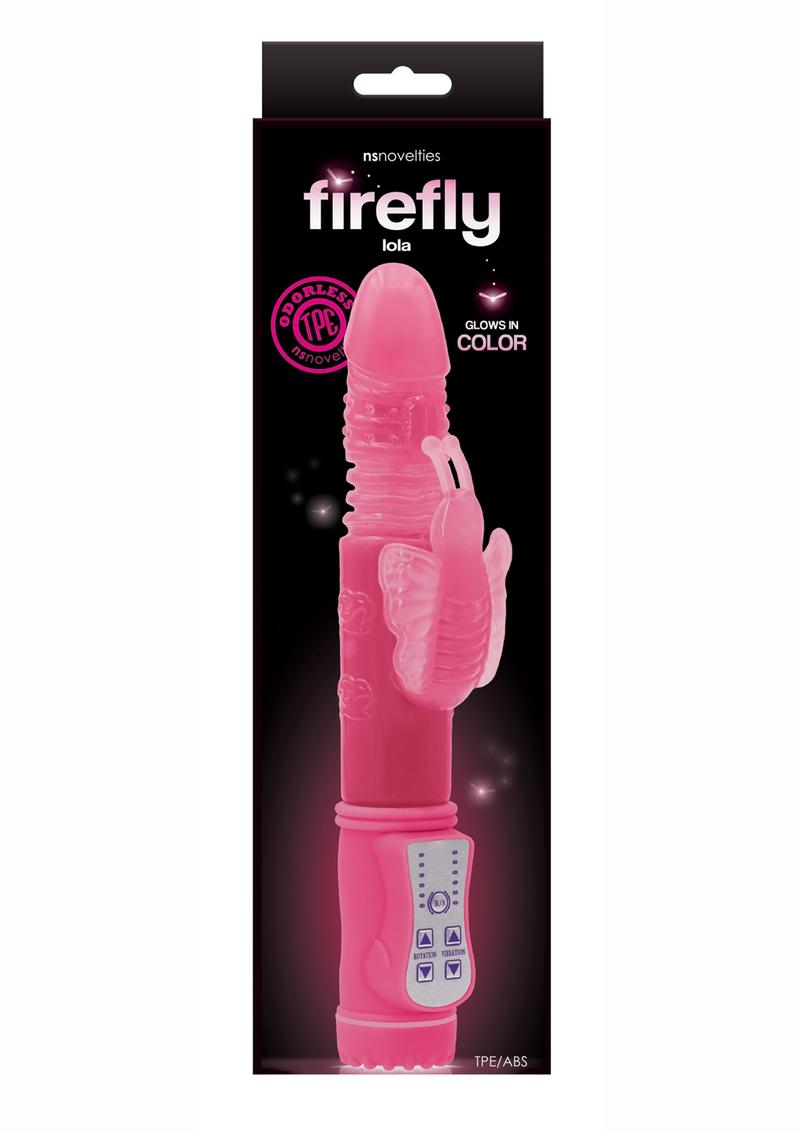 Firefly Lola Glow In The Dark Thrusting & Rotating Rabbit - Pink