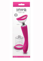 Inya Silicone Rechargeable Pump and Vibrator - Pink