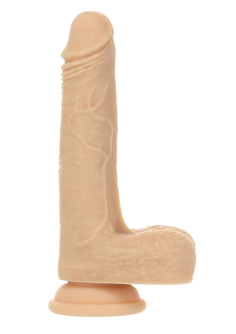 Naked Addiction Rechargeable Silicone Thrusting, Vibrating, and Rotating Dildo 7.5in - Vanilla