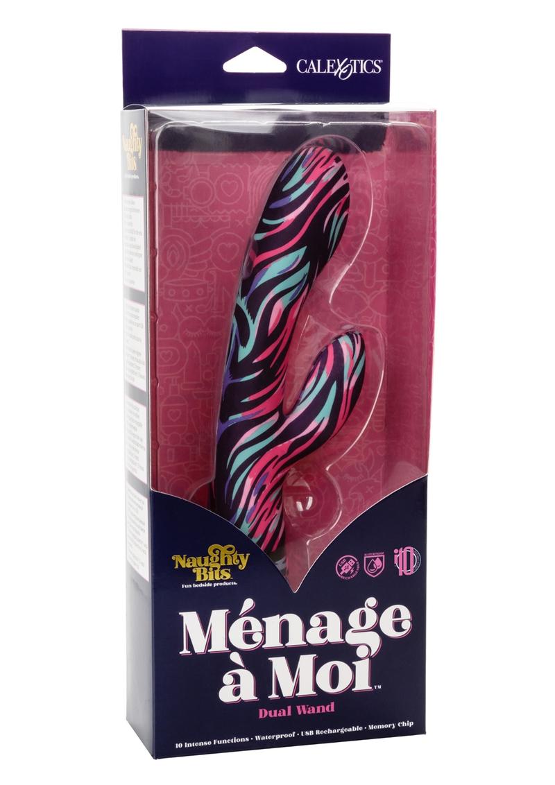 Naughty Bits Menage A Moi Silicone Rechargeable Rabbit Vibrator - Multicolor