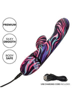 Naughty Bits Menage A Moi Silicone Rechargeable Rabbit Vibrator - Multicolor