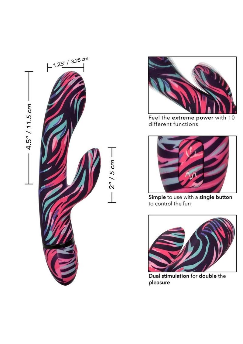 Naughty Bits Menage A Moi Silicone Rechargeable Rabbit Vibrator - Multicolor