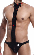 MOB Tuxedo Lace Thong - Black