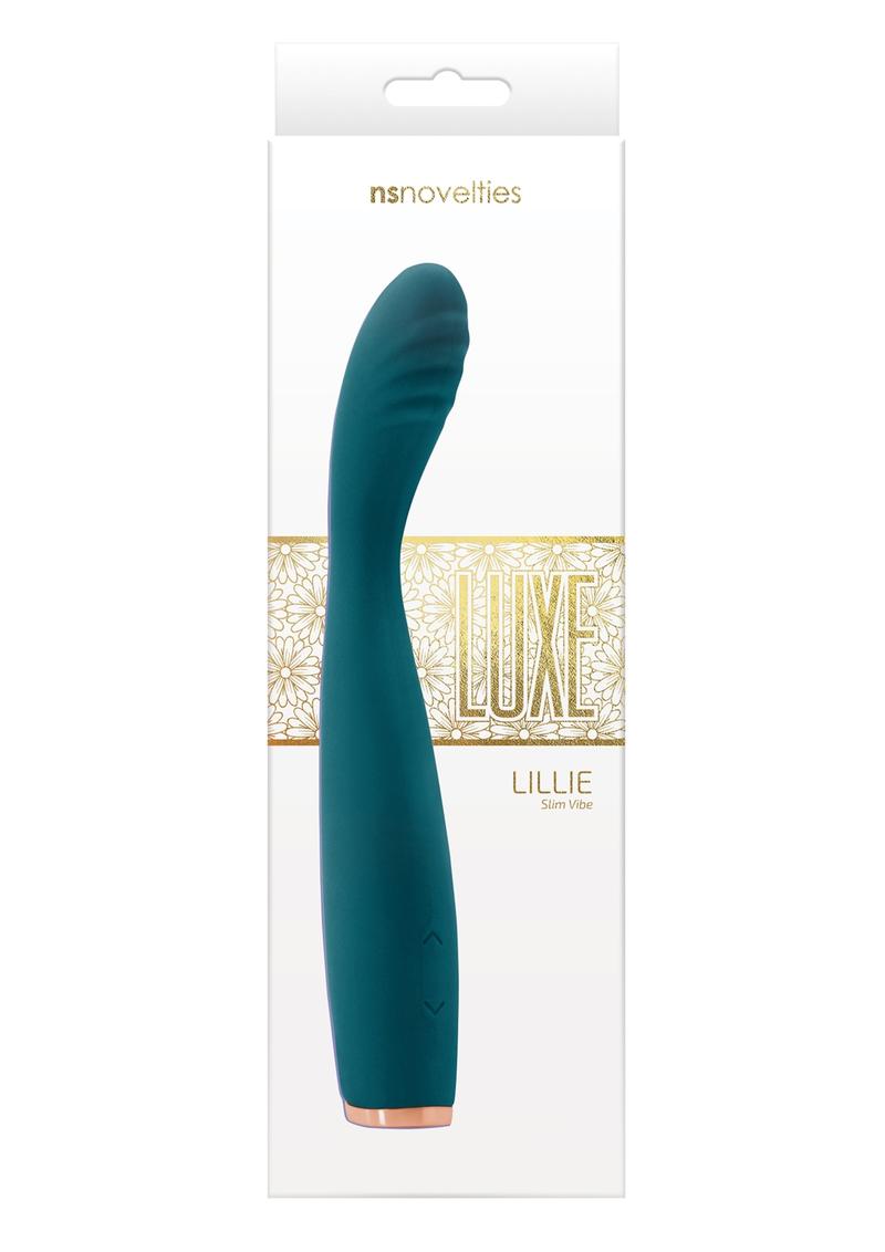 Luxe Lillie Silicone Rechargeable Vibrating Slim Vibrator - Teal