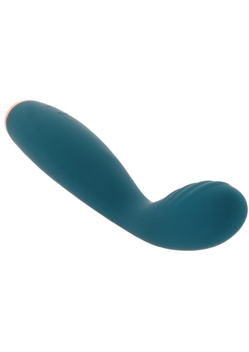 Luxe Lillie Silicone Rechargeable Vibrating Slim Vibrator - Teal