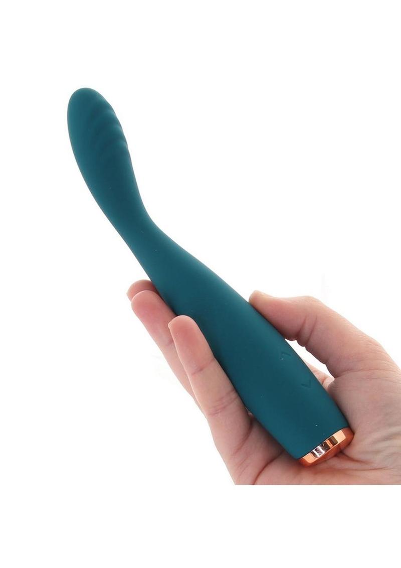Luxe Lillie Silicone Rechargeable Vibrating Slim Vibrator - Teal