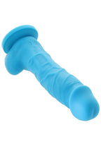 Colours Pleasures Silicone Vibrating Dildo with Balls 5in - Blue