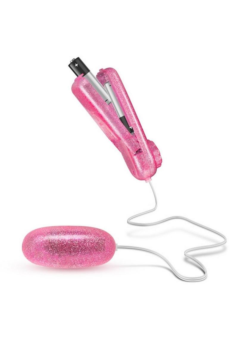 B Yours Glitter Power Bullet Vibrator with Remote Control - Pink