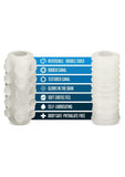 M for Men Soft and Wet Glow In The Dark Reversible Orb Masturbator - Frosted
