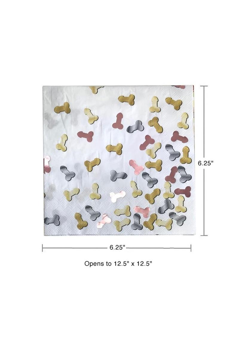 Glitterati Penis Party Napkins (8 Pack)