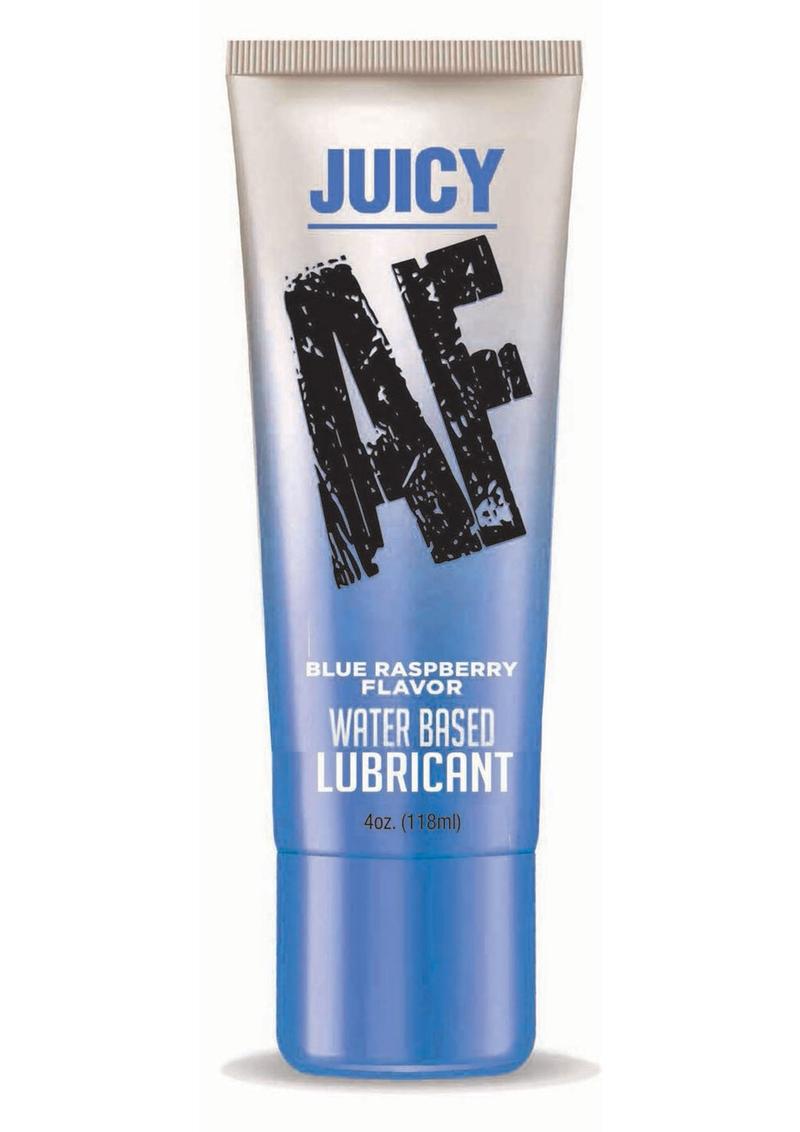 Juicy AF Water Based Flavored Lubricant 4oz - Blue Raspberry