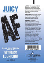 Juicy AF Water Based Flavored Lubricant 4oz - Blue Raspberry