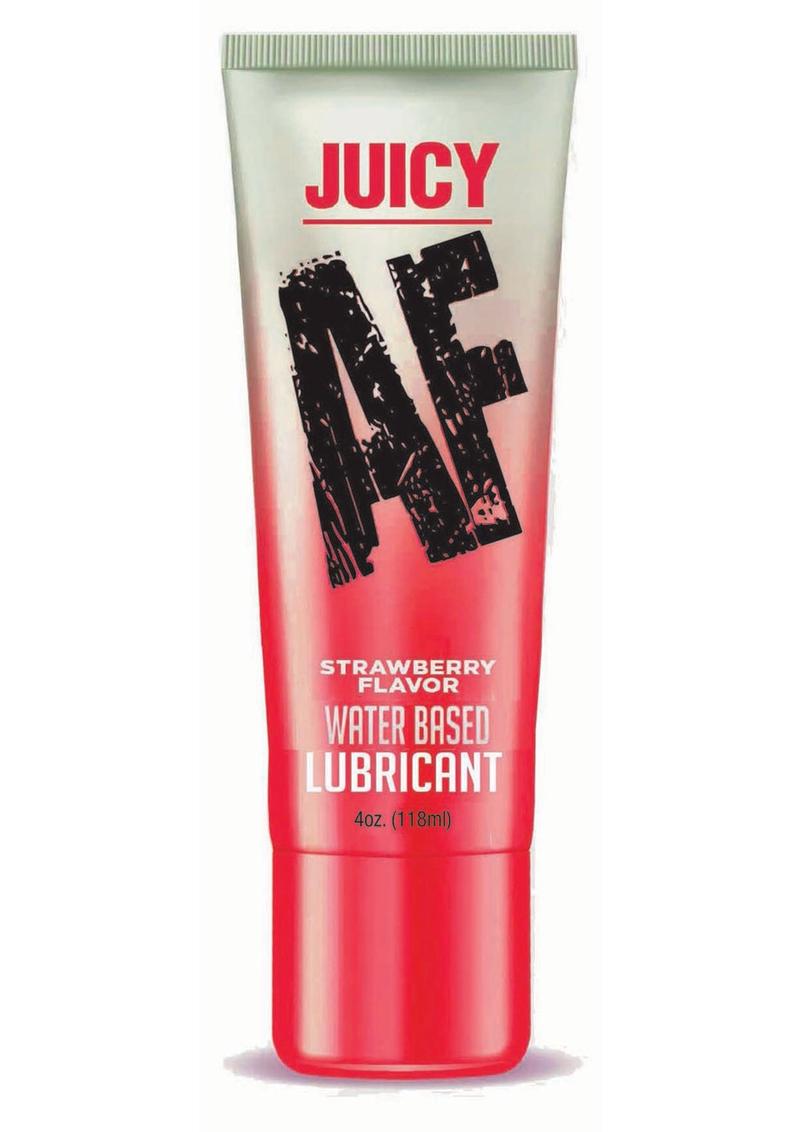 Juicy AF Water Based Flavored Lubricant 4oz - Strawberry