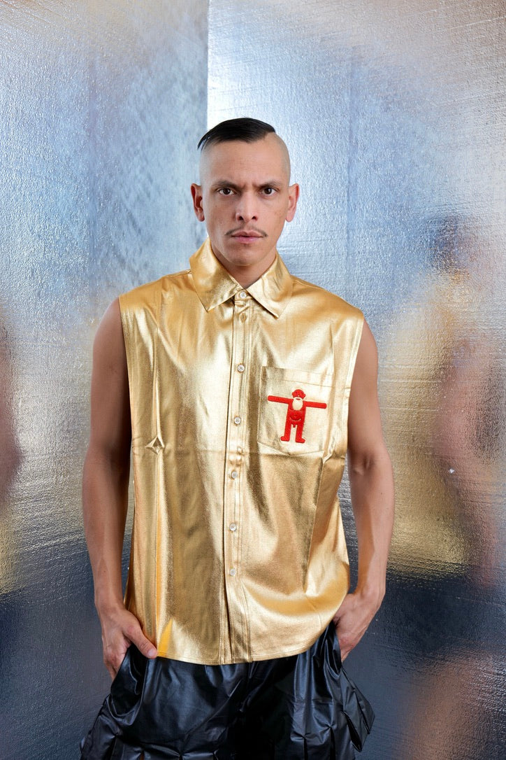 WALTER VAN BERIENDONCK SS23 UFO SHIRT GOLD
