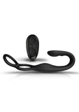 The-Vibe Silicone Rechargeable Cock Ring with Remote Control - Black/Silver