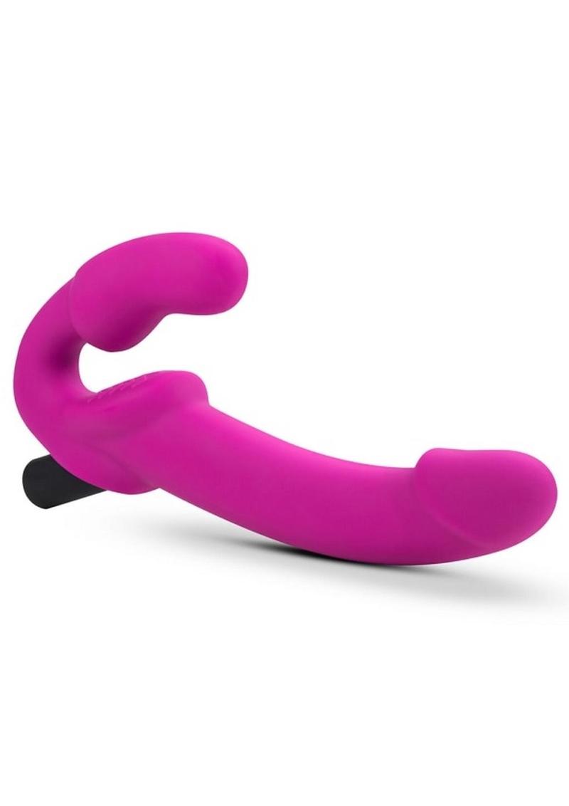 Temptasia Estella Strapless Silicone Vibrating Strap-On with Rechargeable Bullet - Pink