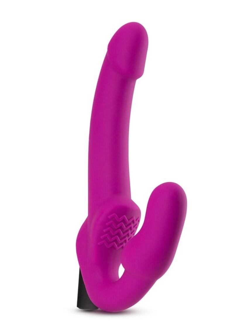 Temptasia Estella Strapless Silicone Vibrating Strap-On with Rechargeable Bullet - Pink