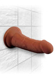 King Cock Plus Triple Density Dildo 6in - Chocolate