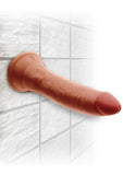 King Cock Plus Triple Density Dildo 7in - Caramel