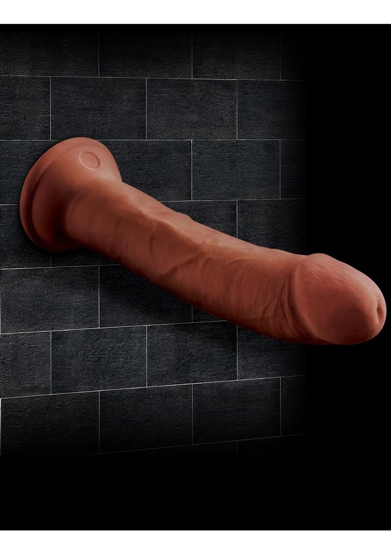 King Cock Plus Triple Density Dildo 8in - Chocolate