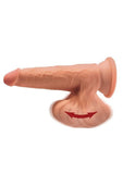 King Cock Plus Triple Density Dildo with Swinging Balls 7in - Caramel