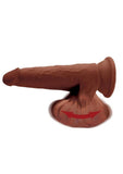 King Cock Plus Triple Density Dildo with Swinging Balls 8in - Chocolate
