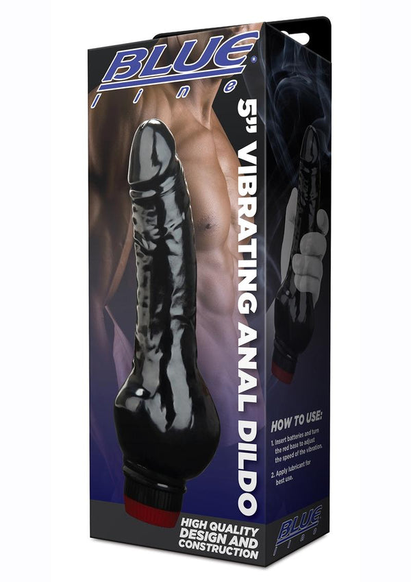 C&B Gear Vibrating Anal Dildo 5in - Black