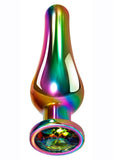 Rainbow Metal Anal Plug - Medium